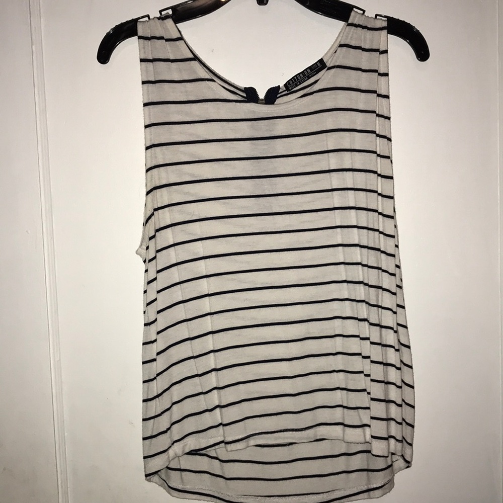 COTTON ON STRIPPED TANK TOP: SIZE MEDIUM